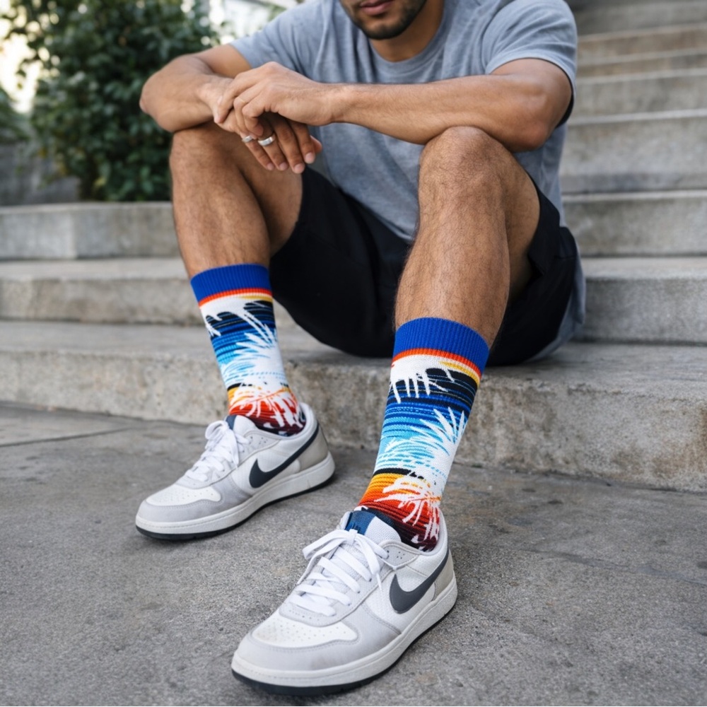 Stance Dwyane Wade Socks Tropical Multicolor Crew Size  (6-12 )L NWT